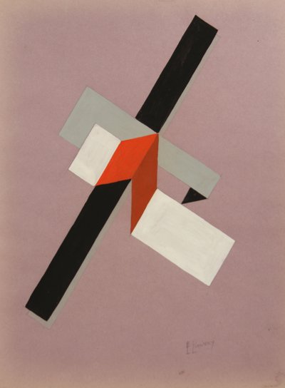 Proun, ca 1923 door Eliezer Markowich Lissitzky