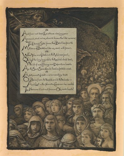 (Illustratie voor Rubáiyát van Omar Khayyám) De dood beoordeeld door Elihu Vedder