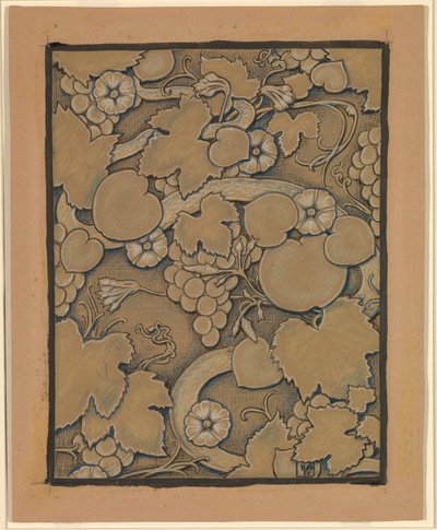 (Illustratie voor Rubáiyát van Omar Khayyám) Voeringpapier door Elihu Vedder