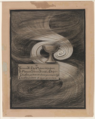 (Illustratie voor Rubáiyát van Omar Khayyám) De beker der wanhoop door Elihu Vedder