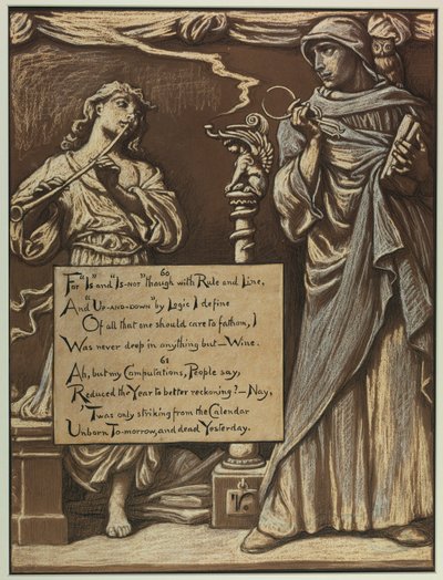 (Illustratie voor Rubáiyát van Omar Khayyám) De scheiding van de rede door Elihu Vedder