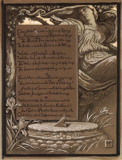 (Illustratie voor Rubáiyát van Omar Khayyám) De uitnodiging door Elihu Vedder
