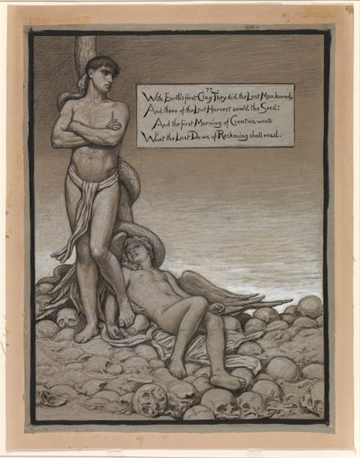 (Illustratie voor Rubáiyát van Omar Khayyám) De laatste man door Elihu Vedder