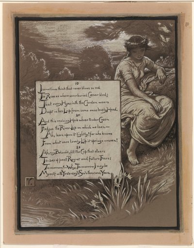 (Illustratie voor Rubáiyát van Omar Khayyám) De rivier de lip door Elihu Vedder