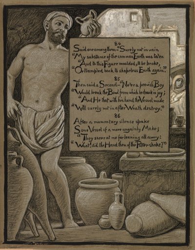 (Illustratie voor Rubáiyát van Omar Khayyám) De Onnozele Pot door Elihu Vedder