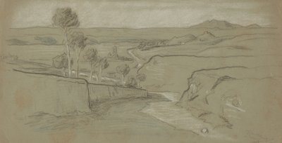Romeins Landschap, c. 1900 door Elihu Vedder
