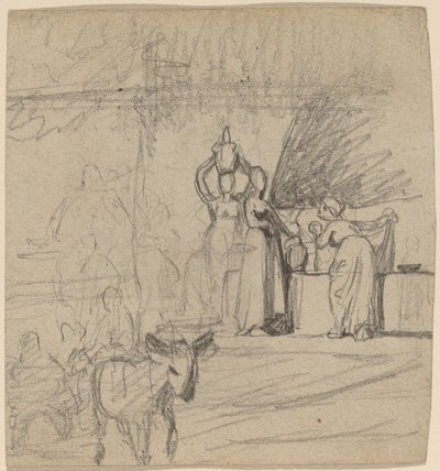 Zoon en ezel, ca. 1859 door Elihu Vedder