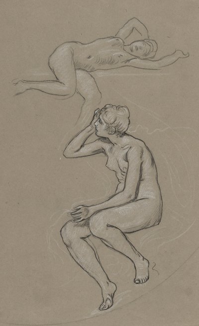 Studies voor Figuur van de Lente door Elihu Vedder