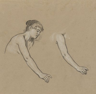Studies voor figuur van Winter door Elihu Vedder