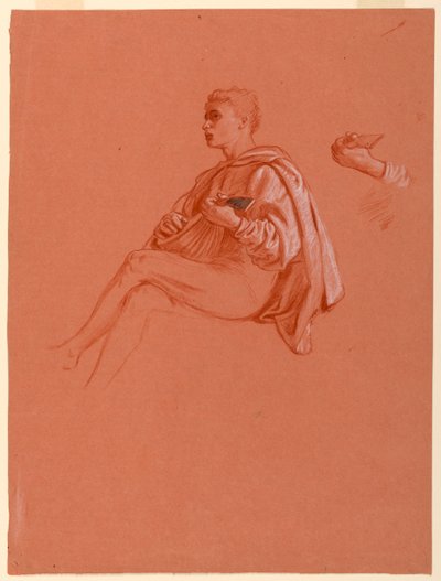 Studie voor "Een Florentijnse Picknick" door Elihu Vedder