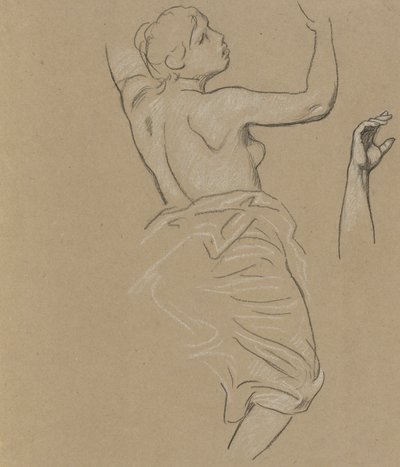 Studie voor figuur van de herfst door Elihu Vedder