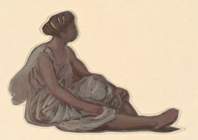 Studie voor Griekse Meisjes die Baden, ca. 1872 door Elihu Vedder