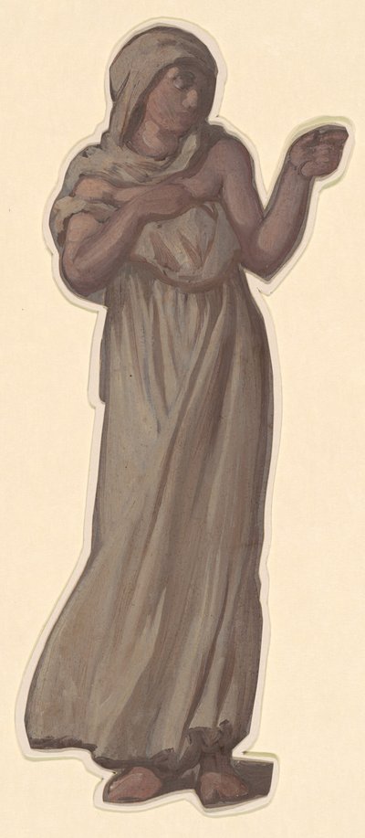 Studie voor Griekse meisjes die baden, ca. 1872 door Elihu Vedder