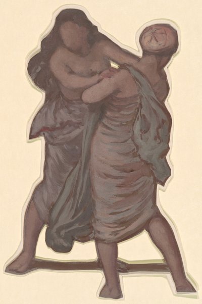 Studie voor Griekse meisjes die baden, ca. 1872 door Elihu Vedder