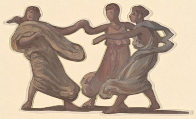 Studie voor Griekse Meisjes die Baden door Elihu Vedder