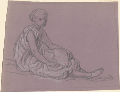 Studie voor Griekse Meisjes die Baden, ca. 1872 door Elihu Vedder