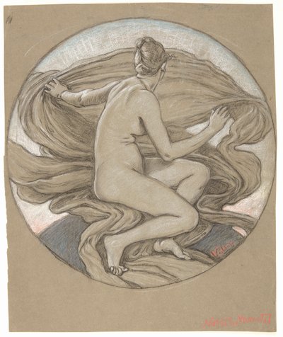 Studie voor "De Morgenster" door Elihu Vedder