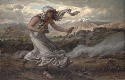 De Cumaeaanse Sibylle, 1876 door Elihu Vedder