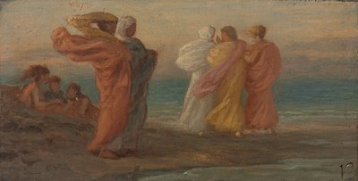 Het Muziekfeest, c. 1875 door Elihu Vedder