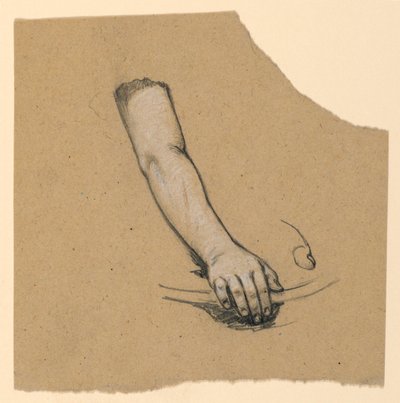 Studie van hand tot midden biceps door Elihu Vedder