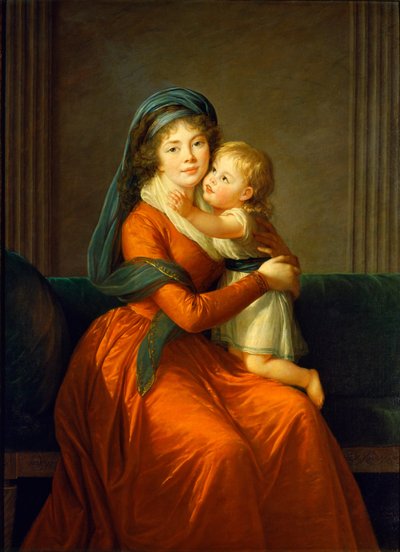 Portret van prinses Alexandra Golitsyna en haar zoon Piotr door Élisabeth Louise Vigée Le Brun