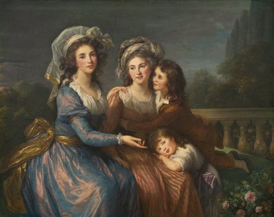 De markiezin van Pezay en de markiezin van Rougé met haar zonen Alexis en Adrien door Élisabeth Louise Vigée Le Brun