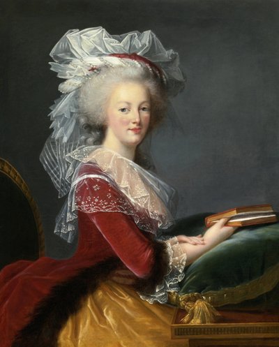 Portretten van Marie Antoinette (Marie-Antoinette) van Lorraine Habsbourg (1755-1793) koningin van Frankrijk door Elisabeth Louise Vigee Lebrun