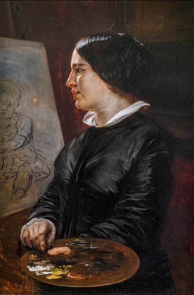 Zelfportret door Elisabeth Maria Anna Jerichau-Baumann
