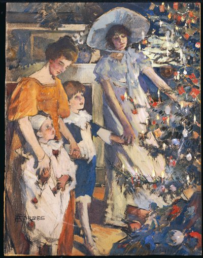 De kerstboom door Elizabeth Adela Stanhope Forbes