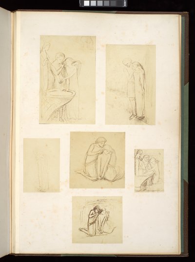 Ontwerpen en Schetsen van Elisabeth Eleanor Siddal Rossetti door Elizabeth Eleanor (1834-62) Siddal