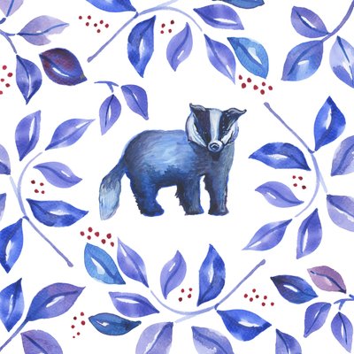 Das, 2018 (aquarel) door Elizabeth Rider