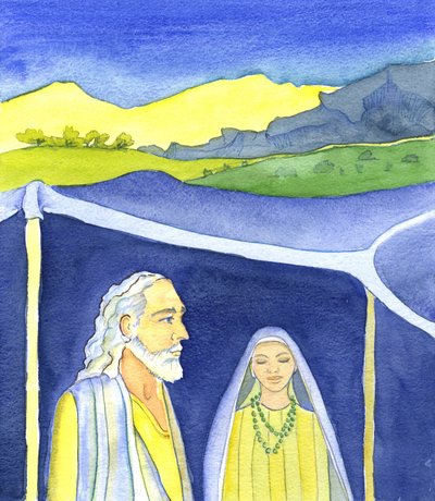 Abraham en Sara door Elizabeth Wang