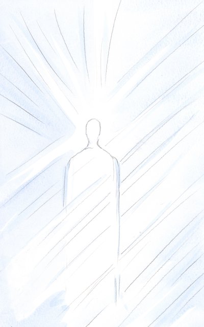 Christus, Werkelijk Mens, voor jou, is opgestaan en leeft. Contempleer dezelfde Christus, Goddelijke Zoon, majestueus door Elizabeth Wang