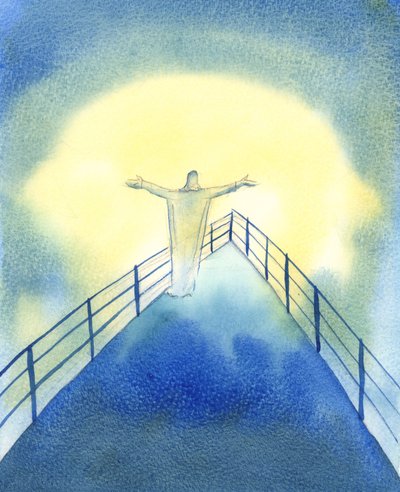 Christus is bij Zijn Kerk, tijdens het Heilig Offer van de Mis, biddend namens ons door Elizabeth Wang