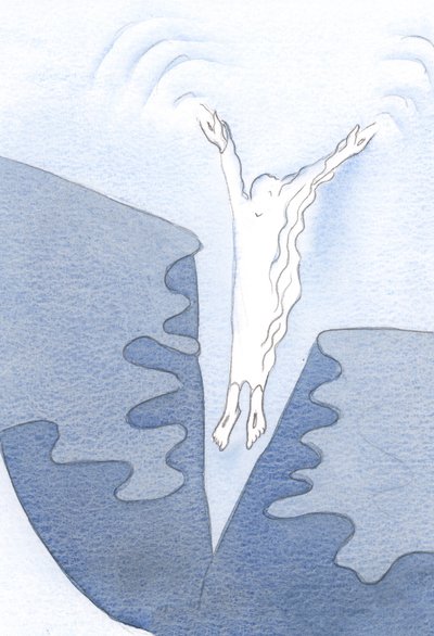 Christus duikt in vele harten, in gemeenschap, waar Hij ook wordt geroepen, zelfs acceptatie van onverschilligheid. door Elizabeth Wang