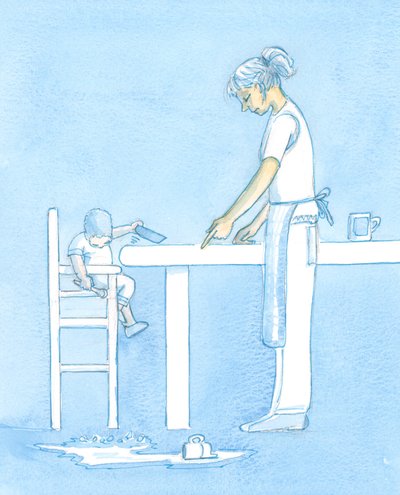 Net zoals een kind tafelmanieren en zorg voor anderen moet leren, door instructie en voorbeeld, zo moet een christen leren hoe te bidden en te knielen, en eerbied te tonen aan God door Elizabeth Wang
