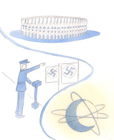 Niemand moet wanhopen over het kwaad van onze tijd, 2005 (aquarel op papier) door Elizabeth Wang