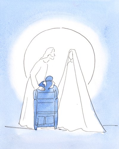 Onze Gezegende Vrouw was bij mij, met haar Zoon, en bracht een Paasgroet. Ze waren beiden verheugd over mijn vreugde om hen te zien, en mijn vreugde om te weten dat ze gelukkig zijn in de hemel door Elizabeth Wang