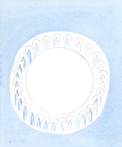 De Drie Goddelijke Personen zijn verenigd en actief in de eenheid van de Godheid, alsof ze in onophoudelijke gemeenschap cirkelen door Elizabeth Wang