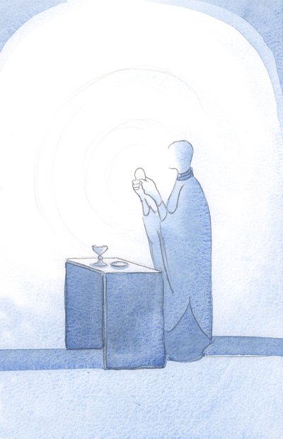 Het licht van Christus straalde uit bij de Consecratie door Elizabeth Wang