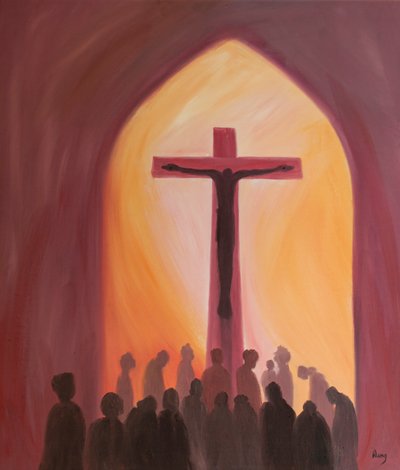 Het offer dat Christus van zichzelf aan de Vader brengt is eeuwig, voor de redding van allen die op Hem vertrouwen door Elizabeth Wang