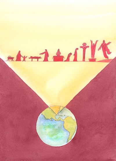 Waar de Mis ook wordt gevierd, degenen die aanwezig zijn, zijn aanwezig bij het hele verlossingswerk van Christus, bereikt tijdens Zijn leven op aarde en inclusief Zijn dood aan het kruis door Elizabeth Wang