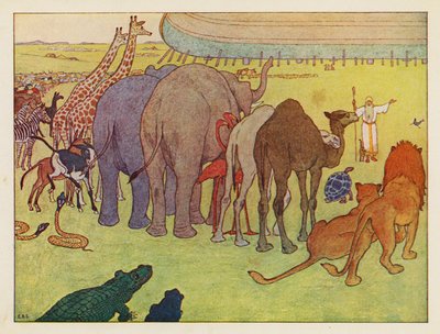De Ark van Noach: Het verzamelen van de dieren door Elmer Boyd Smith