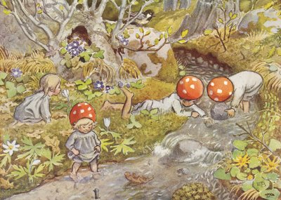 De Tomtebo-kinderen Bäcken door Elsa Beskow