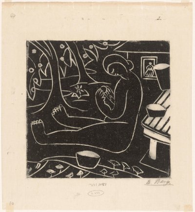 Zittende vrouw door Else Berg (signed by artist)