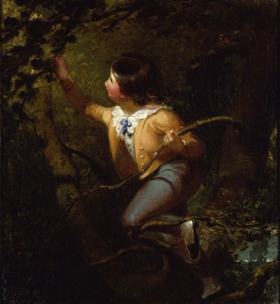 Nestelen van vogels door Emanuel Gottlieb Leutze