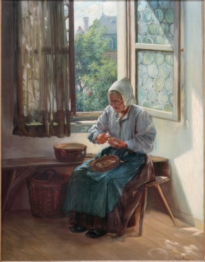 Aardappelschilster door Emil Gies