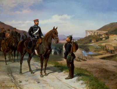 Ontmoeting met Prins Friedrich Karl van Pruisen door Emil Hünten