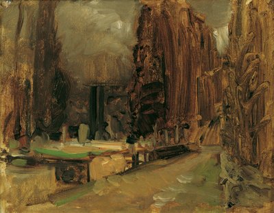 De Begraafplaats bij Gravosa bij Ragusa (Studie voor Pax) door Emil Jakob Schindler