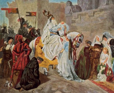 Terugkeer van graaf Eberhard van Württemberg na de Slag bij Döffingen door Emil Johann Lauffer